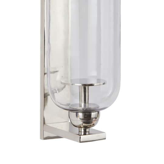 Silver Aluminum Modern Wall Sconce, 6" x 8" x 16"